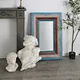 antique carved wood mirror